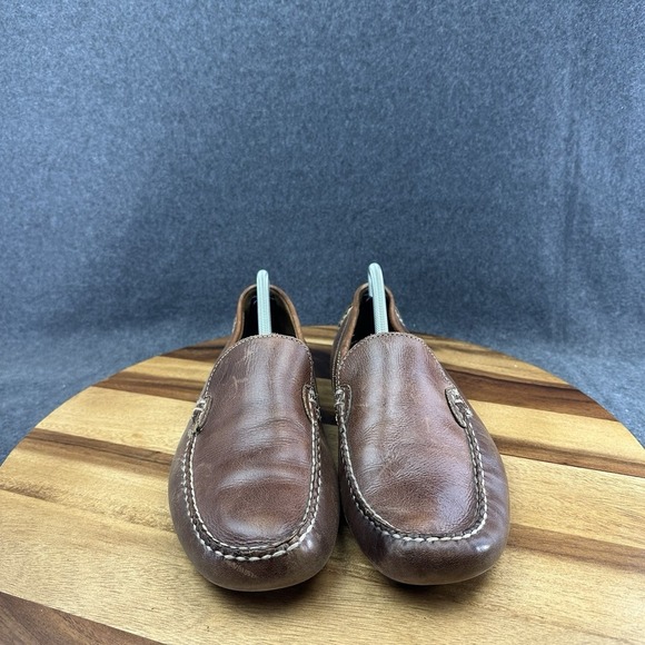 GH Bass Men\'s Dylan O Size 10.5M Brown Leather Slip On Driving Loafers Vibram main image 6